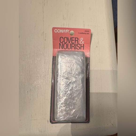 Other - Conair Cover & Nourish 4 Pack ONE SIZE‎ Clear Shower Conditioning Cap NIP